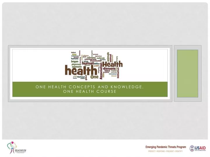 one health concepts and knowledge one health course