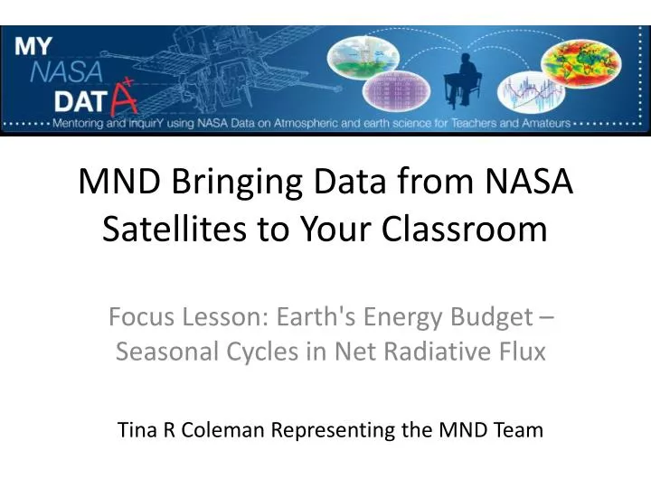 mnd bringing data from nasa satellites to your classroom