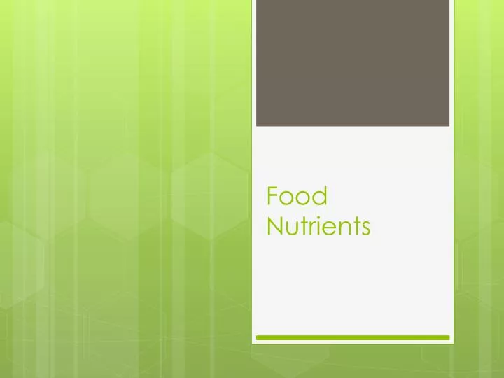 food nutrients