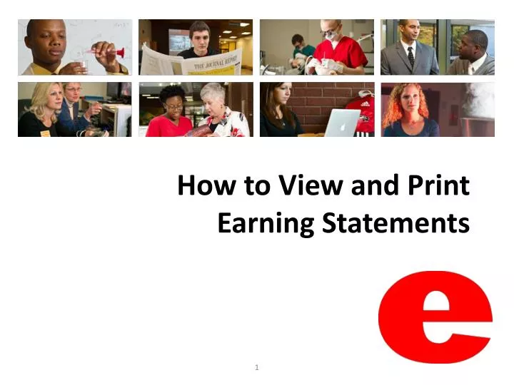 how to view and print earning statements