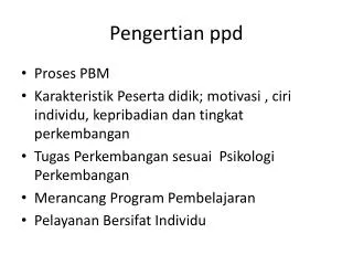 pengertian ppd