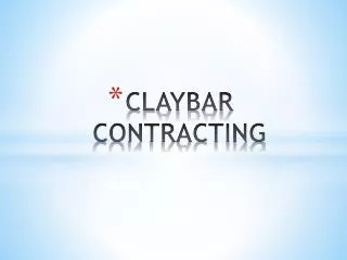 CLAYBAR CONTRACTING