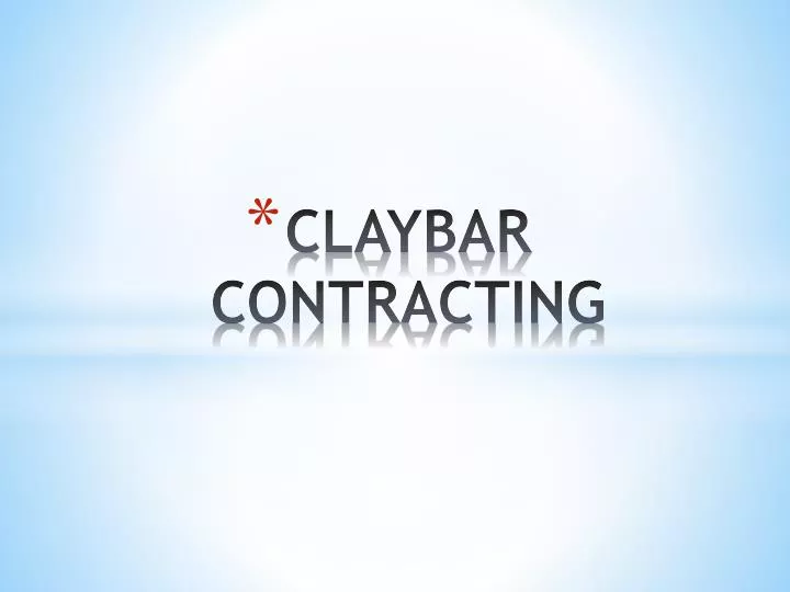 claybar contracting