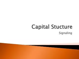 Capital Stucture