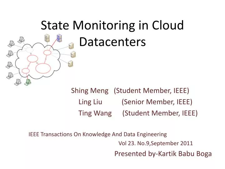 state monitoring in cloud datacenters