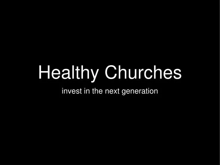 healthy churches
