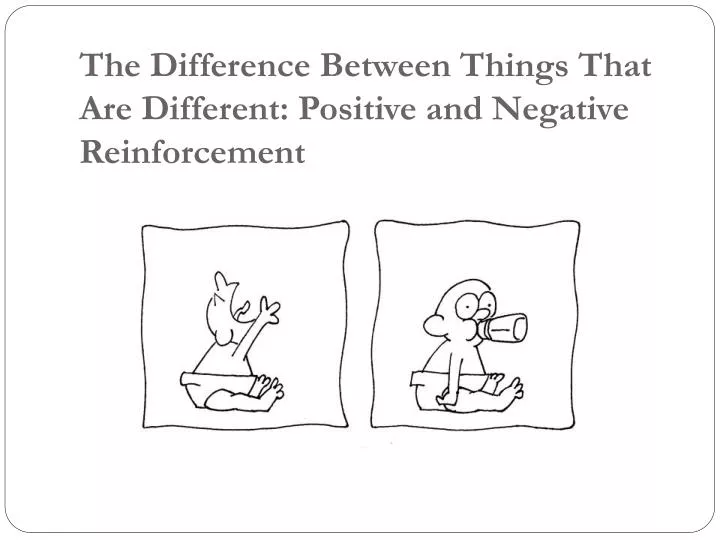 the difference between things that are different positive and negative reinforcement