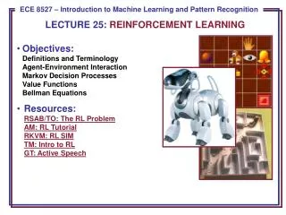 LECTURE 25: REINFORCEMENT LEARNING