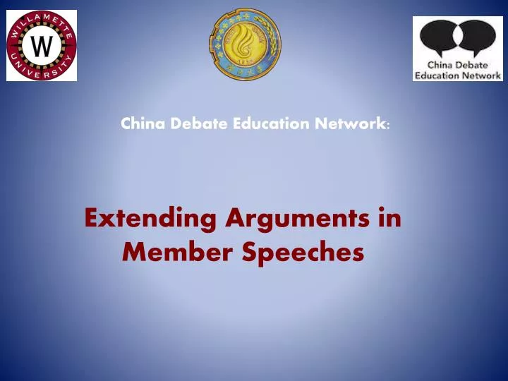 extending arguments in member speeches