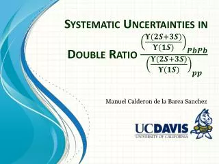 Systematic Uncertainties in Double Ratio