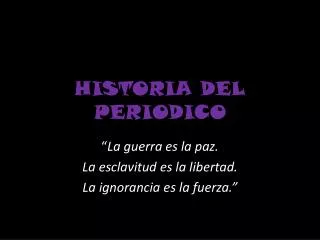 historia del periodico