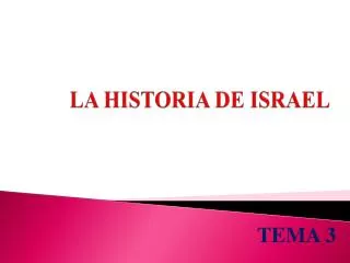 la historia de israel