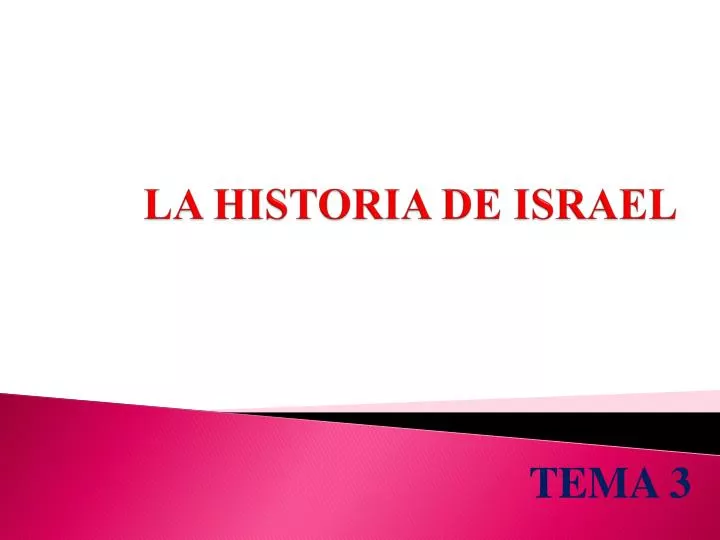 la historia de israel