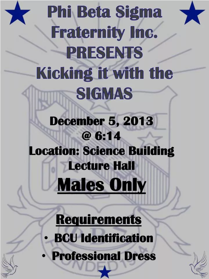 phi beta sigma fraternity inc presents kicking it with the sigmas