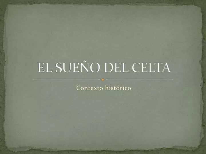 el sue o del celta