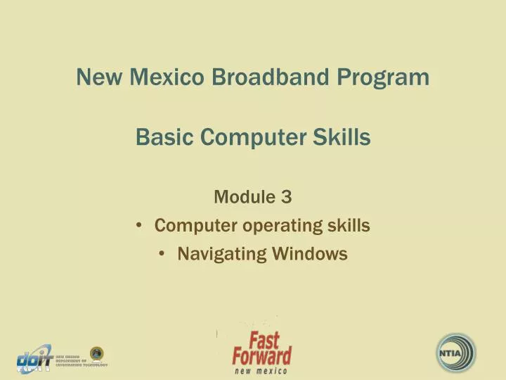 new mexico broadband program basic computer skills