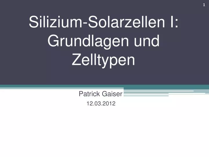 silizium solarzellen i grundlagen und zelltypen