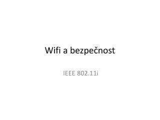 Wifi a bezpečnost