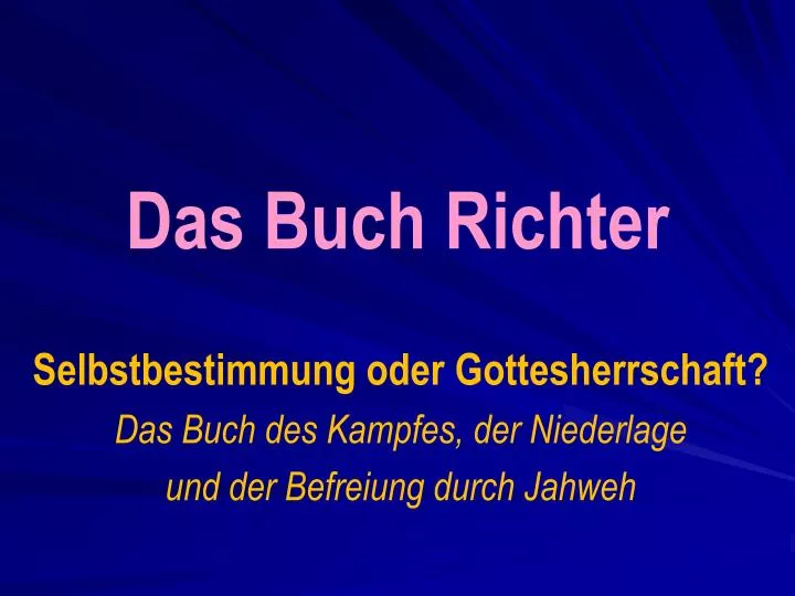 das buch richter