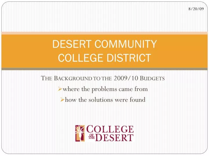 desert community college district
