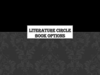Literature circle book options