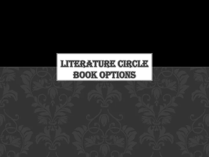 literature circle book options