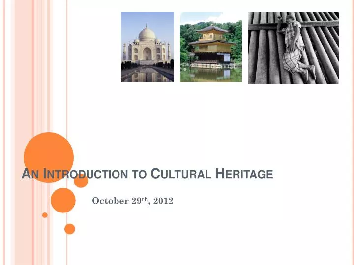 an introduction to cultural heritage