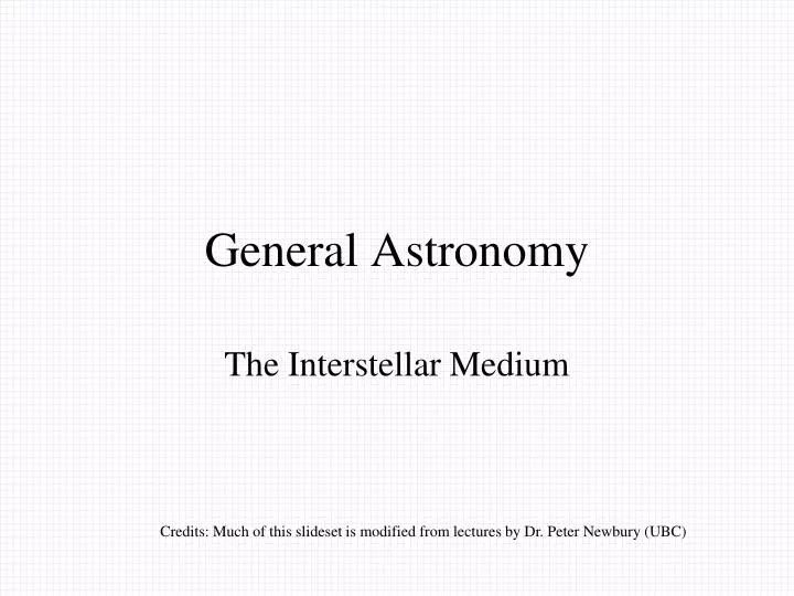 general astronomy