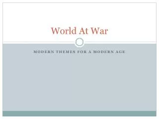 World At War