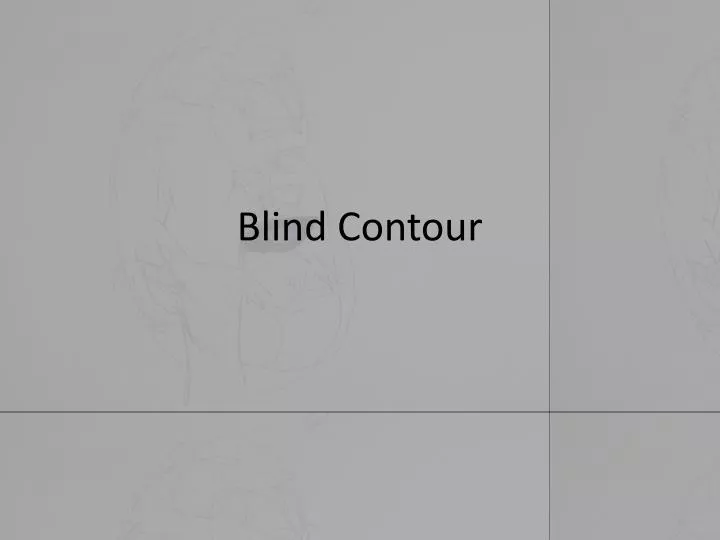 blind contour