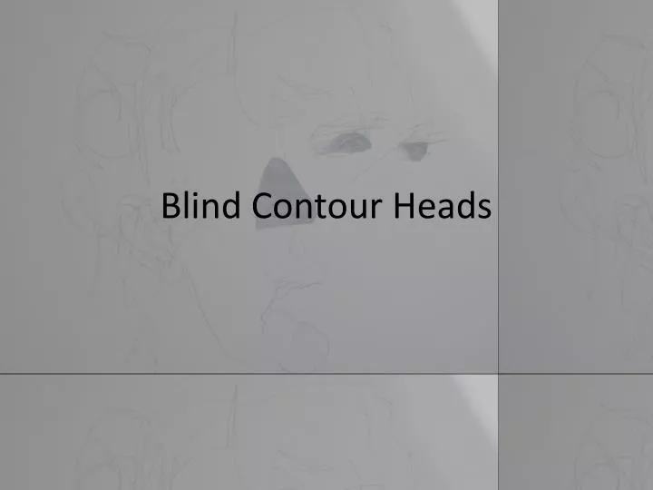 blind contour heads