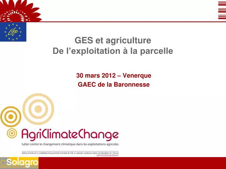 ges et agriculture de l exploitation la parcelle