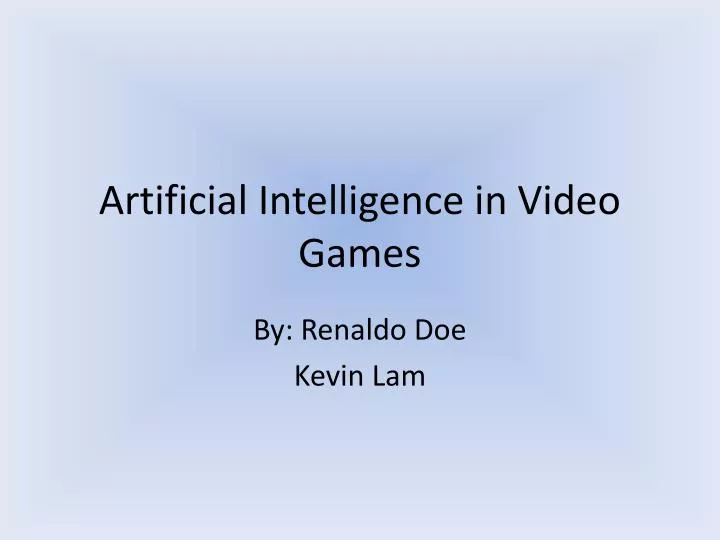 artificial intelligence in video games