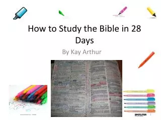 how to study the bible in 28 days