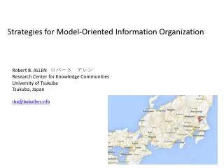 Strategies for Model-Oriented Information Organization