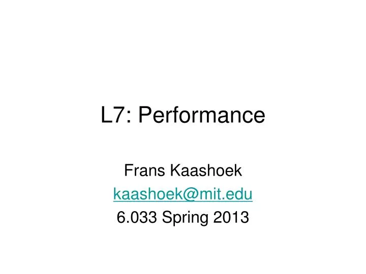 l7 performance