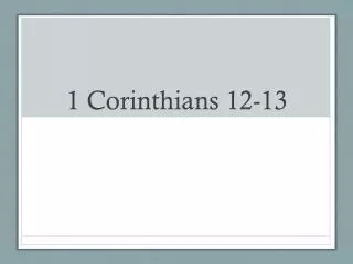 1 corinthians 12 13