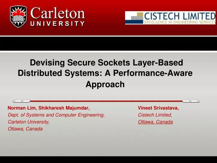 devising secure sockets layer based distributed systems a performance aware approach