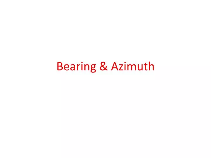 bearing azimuth