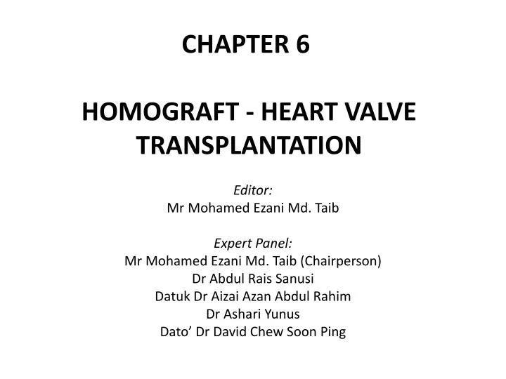 chapter 6 homograft heart valve transplantation