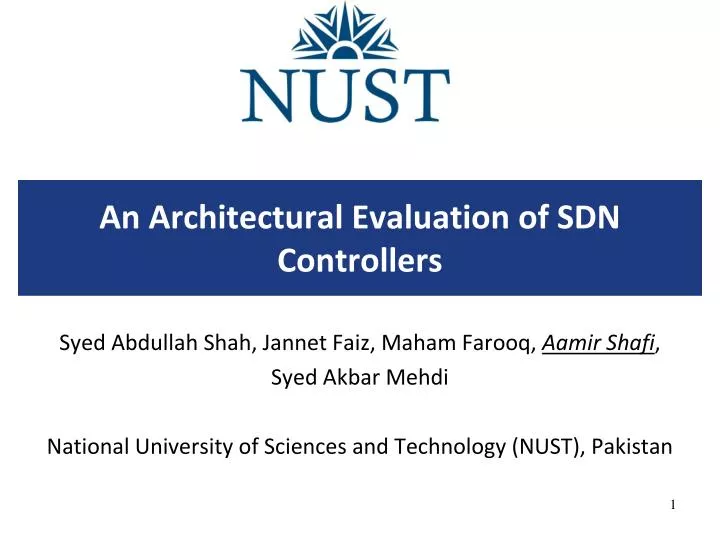 an architectural evaluation of sdn controllers