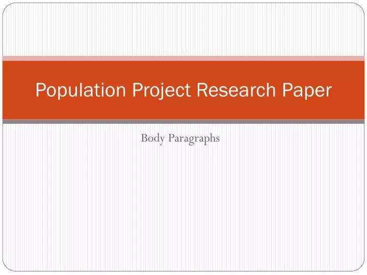 population project research paper