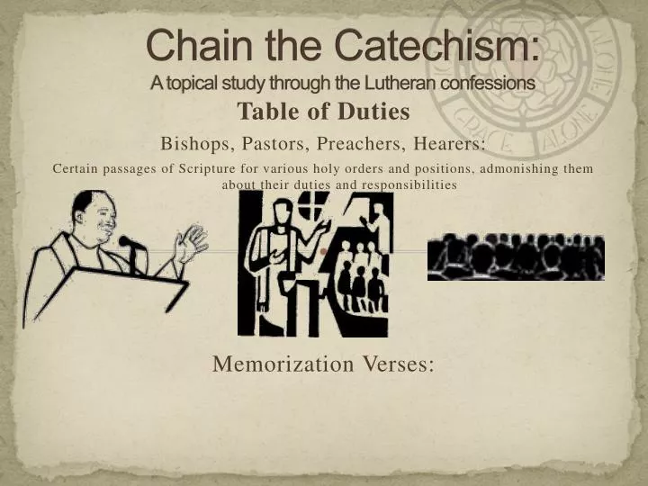 chain the catechism a topical study through the lutheran confessions