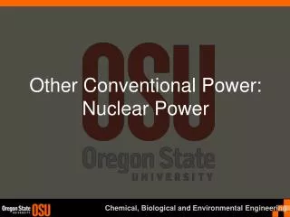 Other Conventional Power: Nuclear Power