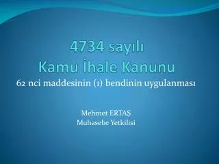 4734 say l kamu hale kanunu