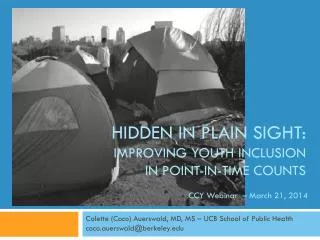 Hidden in Plain Sight: IMPROVING Youth inclusion in point-in-time counts