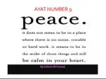 Promoting Peace: Insights from Ayat 9 of the Quran - slide 1