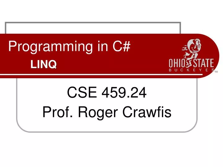 programming in c linq