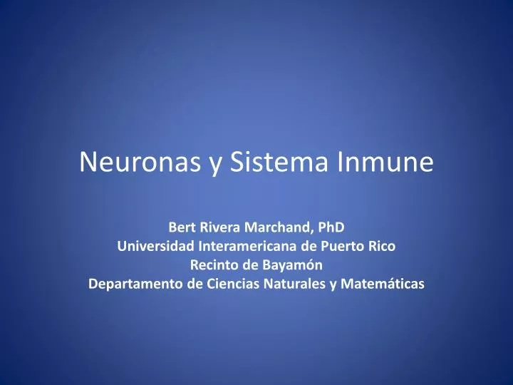 neuronas y sistema inmune