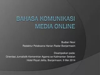 bahasa komunikasi media online